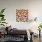 Floral Bliss - Tropical Pink Pattern Wood Wall Art Gallery Image 2