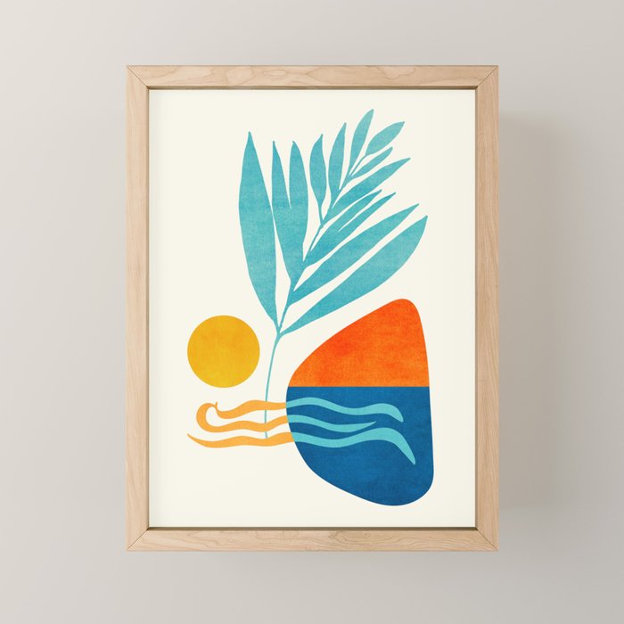 Modern Pop Abstract Landscape Mini Art Print Gallery Image 1