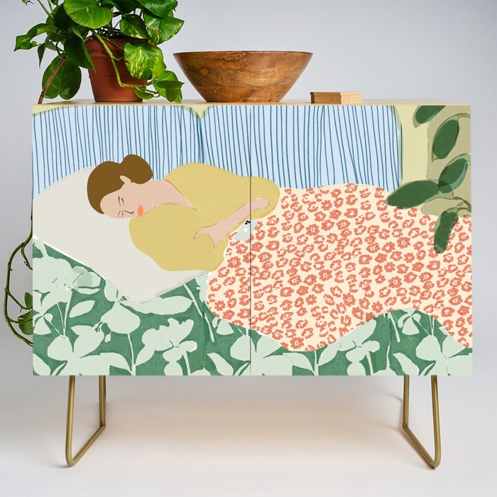 People used to fall asleep with books in their hands Credenza Gallery Image 1