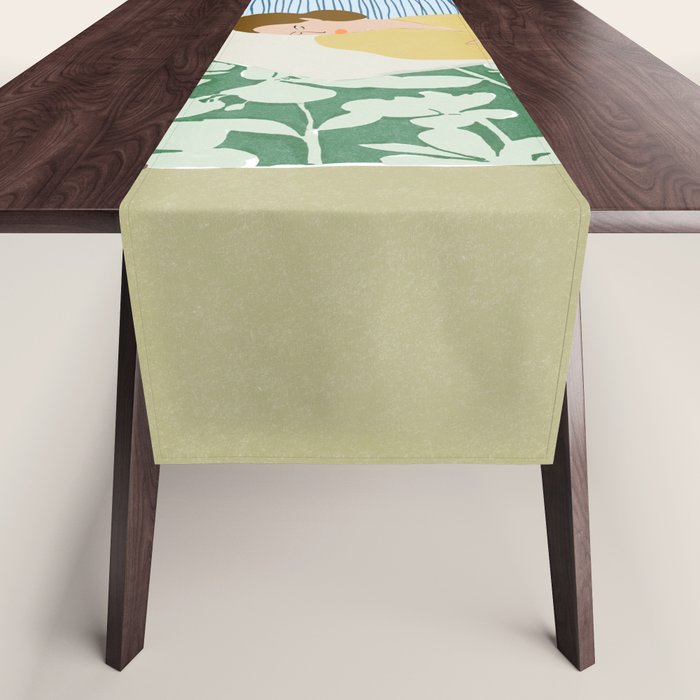 People used to fall asleep with books in their hands Table Runner Gallery Image 1