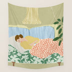 People used to fall asleep with books in their hands Wall Tapestry Gallery Image 4