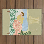 People used to fall asleep with books in their hands Outdoor Rug Gallery Image 1