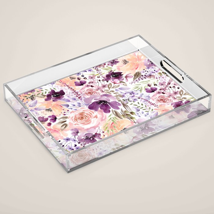 Floral Chaos Acrylic Tray Gallery Image 1