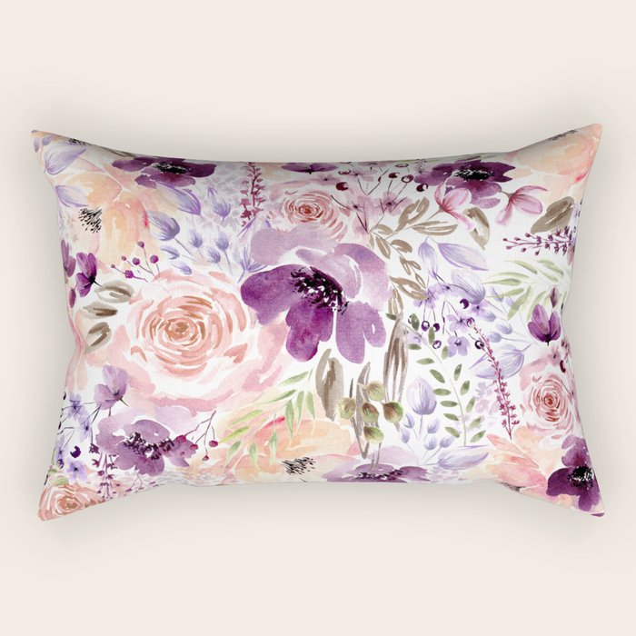 Floral Chaos Rectangular Pillow Gallery Image 1