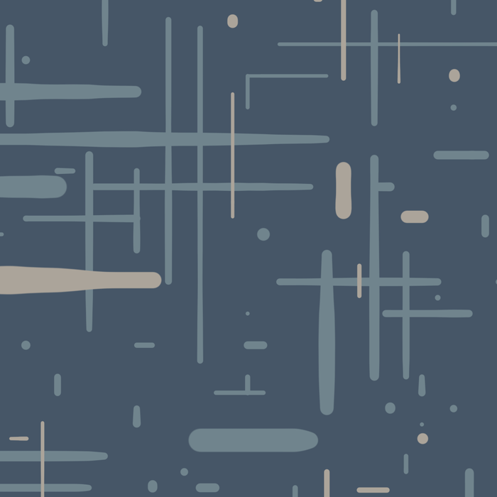 Mid-Century Modern Kinetikos Pattern Deep Neutral Blue Gray Taupe Coffee Mug Gallery Image 2