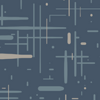 Mid-Century Modern Kinetikos Pattern Deep Neutral Blue Gray Taupe Coffee Mug Gallery Image 2