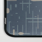 Mid-Century Modern Kinetikos Pattern Deep Neutral Blue Gray Taupe Laptop Sleeve Gallery Image 3