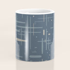 Mid-Century Modern Kinetikos Pattern Deep Neutral Blue Gray Taupe Coffee Mug Gallery Image 4