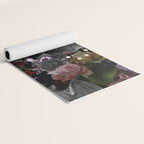 Vintage Floral Gothic and Bat Halloween Yoga Mat Gallery Image 2