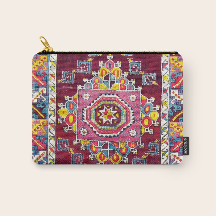 Antique Anatolian Bergama Rug Print  Carry All Pouch Gallery Image 1