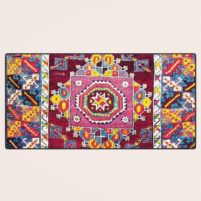 Antique Anatolian Bergama Rug Print  Desk Mat Gallery Image 3