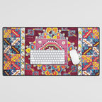 Antique Anatolian Bergama Rug Print  Desk Mat Gallery Image 1