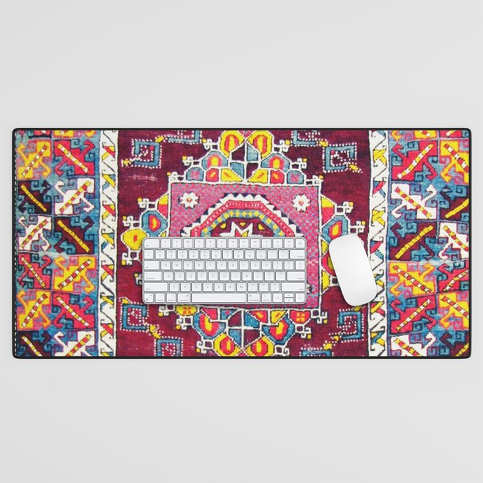 Antique Anatolian Bergama Rug Print  Desk Mat Gallery Image 1