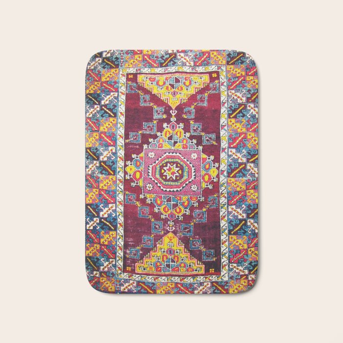 Antique Anatolian Bergama Rug Print  Bath Mat Gallery Image 1