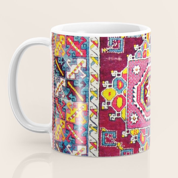 Antique Anatolian Bergama Rug Print  Coffee Mug Gallery Image 3