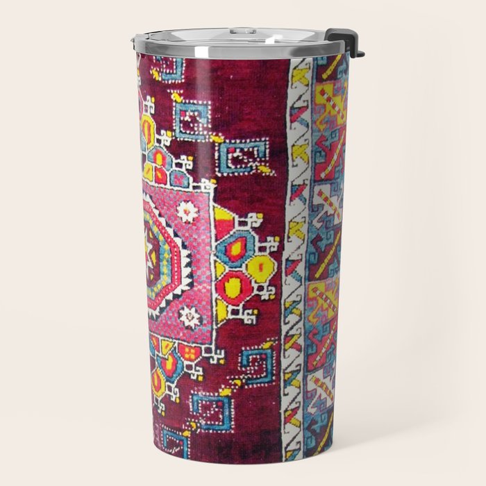 Antique Anatolian Bergama Rug Print  Travel Mug Gallery Image 2