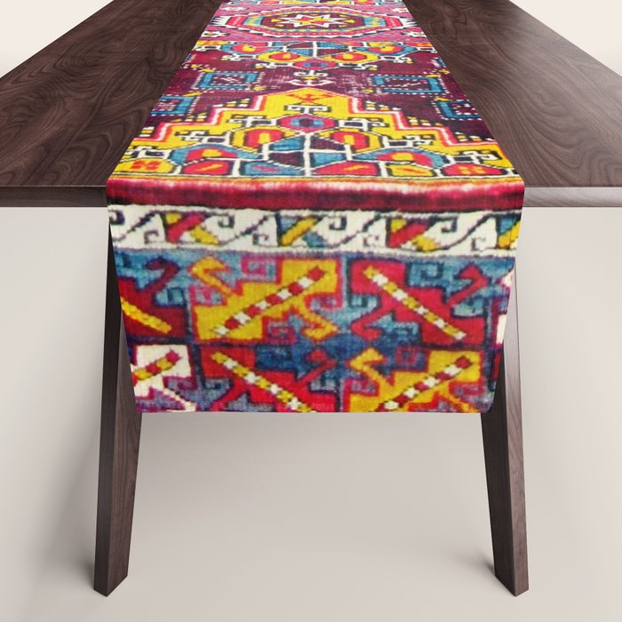 Antique Anatolian Bergama Rug Print  Table Runner Gallery Image 1