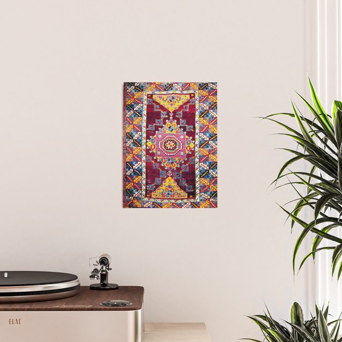 Antique Anatolian Bergama Rug Print  Poster Gallery Image 2