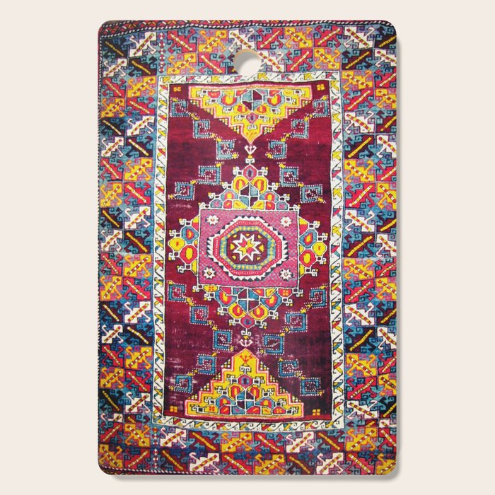 Antique Anatolian Bergama Rug Print  Cutting Board Gallery Image 1