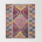 Antique Anatolian Bergama Rug Print  Throw Blanket Gallery Image 2