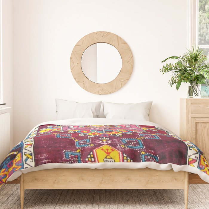 Antique Anatolian Bergama Rug Print  Duvet Cover Gallery Image 3