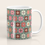 Winter Quilt Stars: Festive Mosaic in Jewel Tones Coffee Mug Gallery Image 1