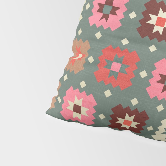Winter Quilt Stars: Festive Mosaic in Jewel Tones Pillow Sham Gallery Image 4