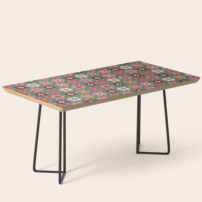 Winter Quilt Stars: Festive Mosaic in Jewel Tones Coffee Table Gallery Image 1