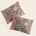 Winter Quilt Stars: Festive Mosaic in Jewel Tones Pillow Sham Gallery Image 3