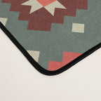 Winter Quilt Stars: Festive Mosaic in Jewel Tones Desk Mat Gallery Image 4