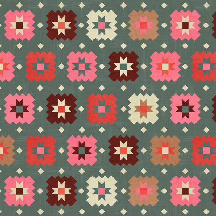 Winter Quilt Stars: Festive Mosaic in Jewel Tones Coffee Mug Gallery Image 2