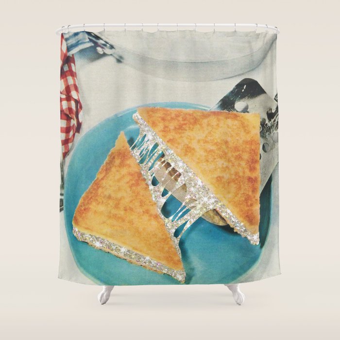 Grilled Glitter Sandwich - Eat Fashionably Shower Curtain Gallery Image 1