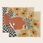 Summer flowerpot with check  Placemat Gallery Image 1