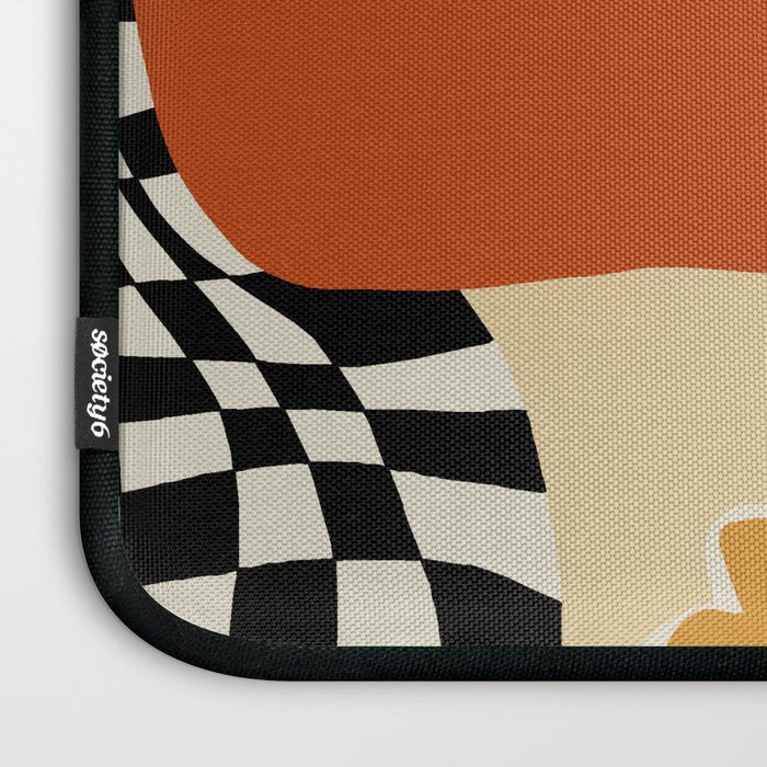 Summer flowerpot with check  Laptop Sleeve Gallery Image 3