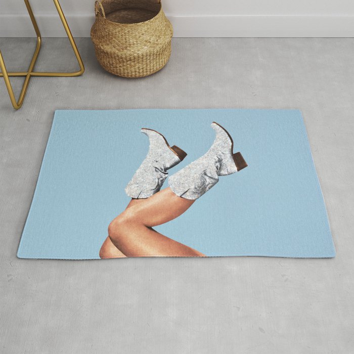 These Boots - Glitter Blue Rug Gallery Image 1