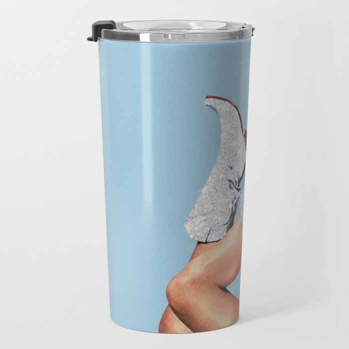 These Boots - Glitter Blue Travel Mug Gallery Image 3