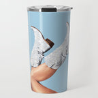 These Boots - Glitter Blue Travel Mug Gallery Image 1