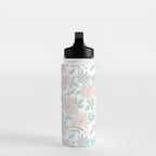 Wild Mountain Roses - pink, mint, and gold Water Bottle Gallery Image 3