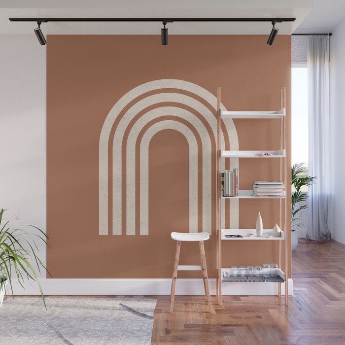 Woodblock arch terracotta Wall Mural Gallery Image 1