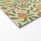 William Morris Pomegranate Fruit Beige Gold Coral Welcome Mat Gallery Image 2