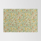William Morris Pomegranate Fruit Beige Gold Coral Rug Gallery Image 2