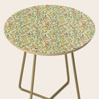 William Morris Pomegranate Fruit Beige Gold Coral Side Table Gallery Image 2