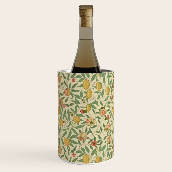 William Morris Pomegranate Fruit Beige Gold Coral Wine Chiller Gallery Image 2