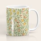 William Morris Pomegranate Fruit Beige Gold Coral Coffee Mug Gallery Image 1