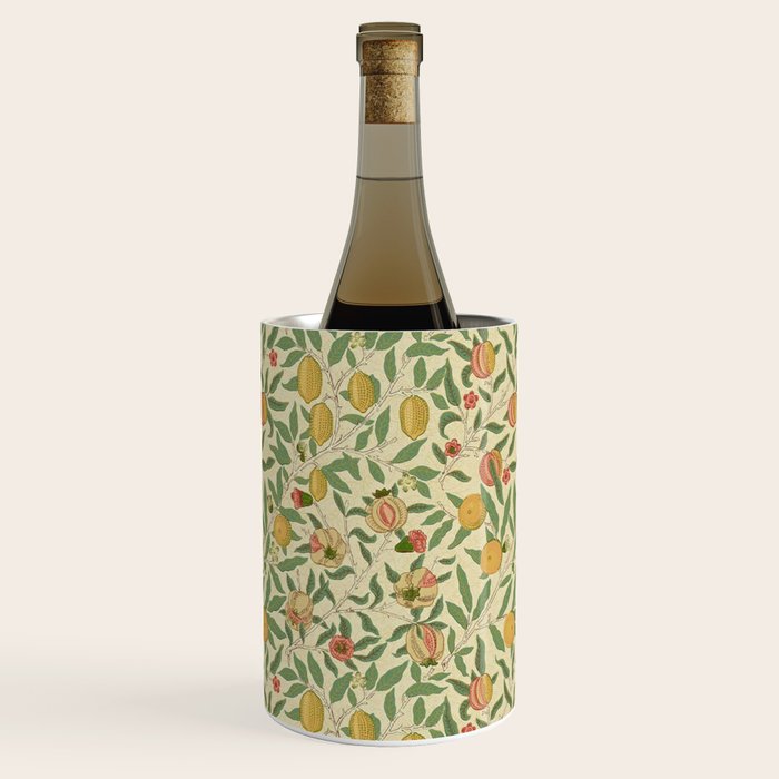 William Morris Pomegranate Fruit Beige Gold Coral Wine Chiller Gallery Image 3