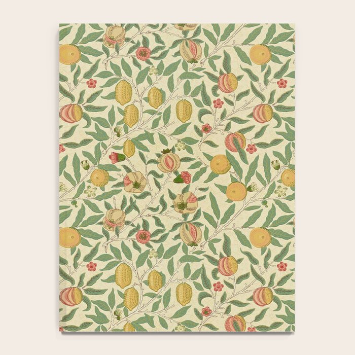 William Morris Pomegranate Fruit Beige Gold Coral Notebook Gallery Image 4