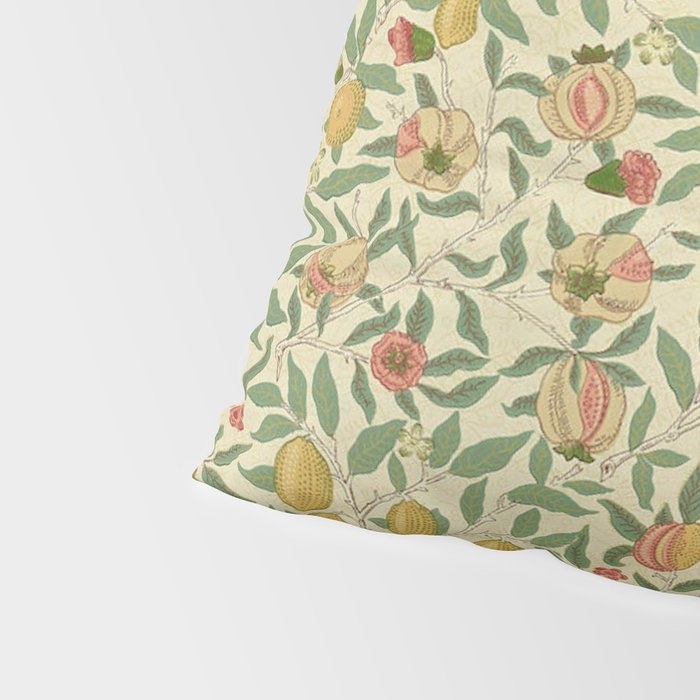 William Morris Pomegranate Fruit Beige Gold Coral Pillow Sham Gallery Image 4