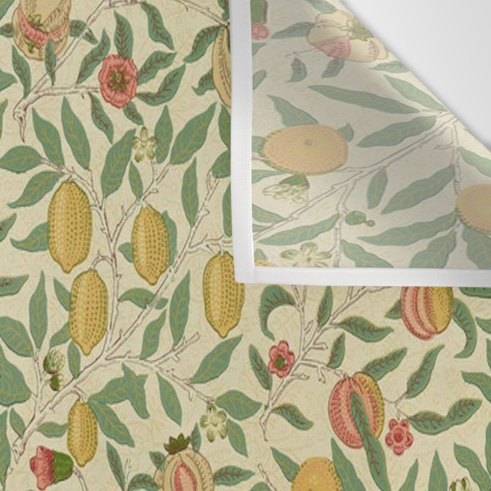 William Morris Pomegranate Fruit Beige Gold Coral Wall Tapestry Gallery Image 3