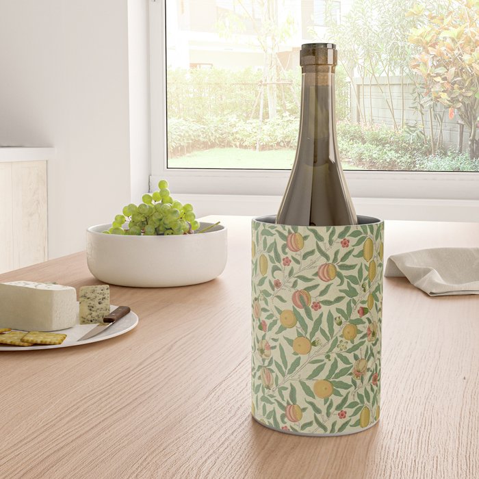 William Morris Pomegranate Fruit Beige Gold Coral Wine Chiller Gallery Image 4