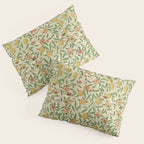 William Morris Pomegranate Fruit Beige Gold Coral Pillow Sham Gallery Image 3